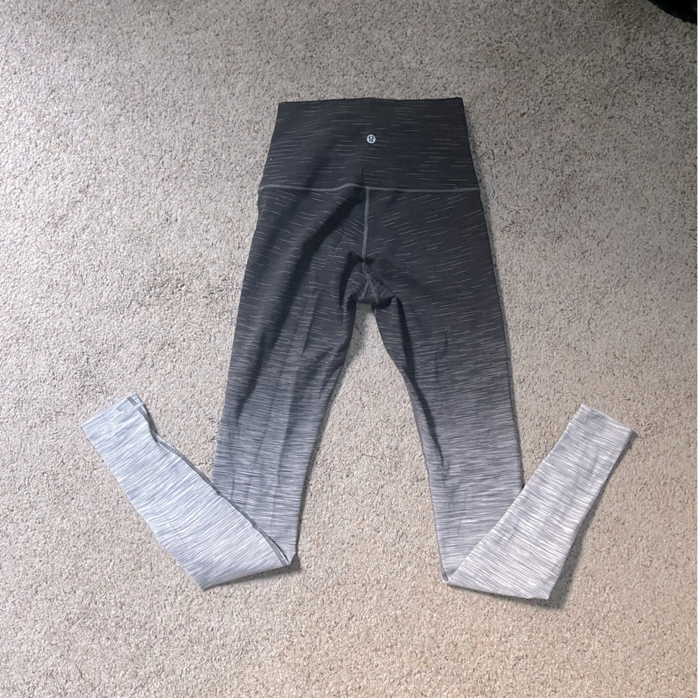 Black and white Size 8 Lululemon leggings, full length